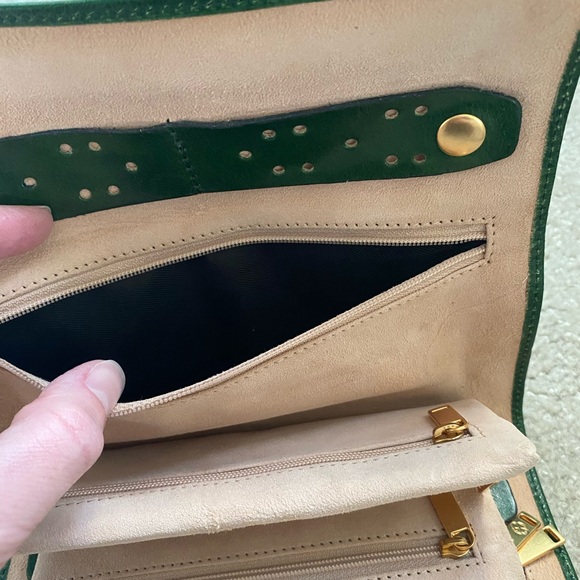 Time Resistance New Leather Green Jewelry Travel Case Madame Bovary Roll Bag - Picture 10 of 16